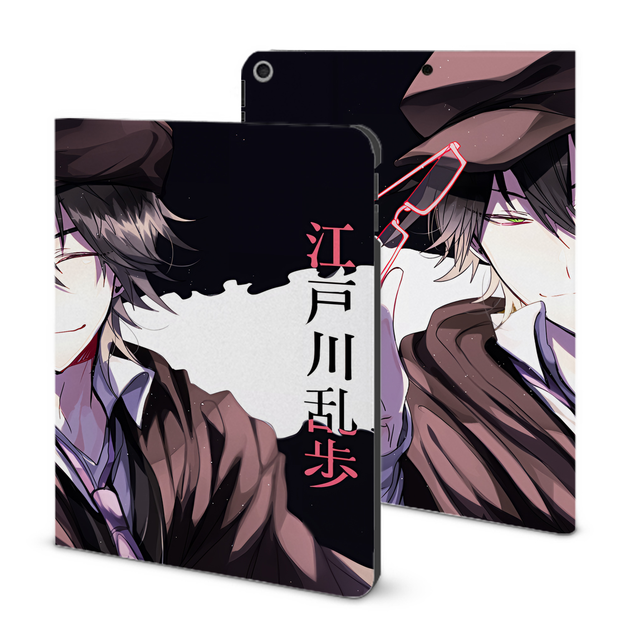 （画像用） 文豪ストレイドッグス Bungo Stray Dogs IPad ケース ブック型 PUレザー TPU 耐衝撃 軽量 薄型 ペン収納なし 全面保護 IPad 各モデル対応